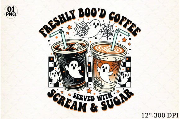 Download Freshly Boo’d Coffee Halloween Fall PNG - Halloween Collection
