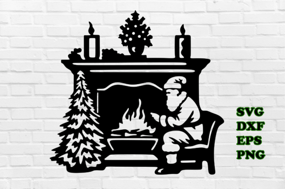 Download Christmas Fireplace Svg Cut Files - Files Collection