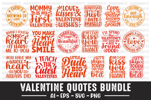 Download Valentine Quotes Design Bundle SVG - Valentine quotes design Collection