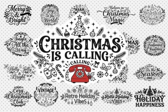 Download Merry &amp; Bright Christmas Cut Files - Files Collection