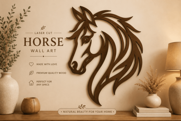 Download Horse Head Wall Art SVG,Laser Cut Files - Files Collection